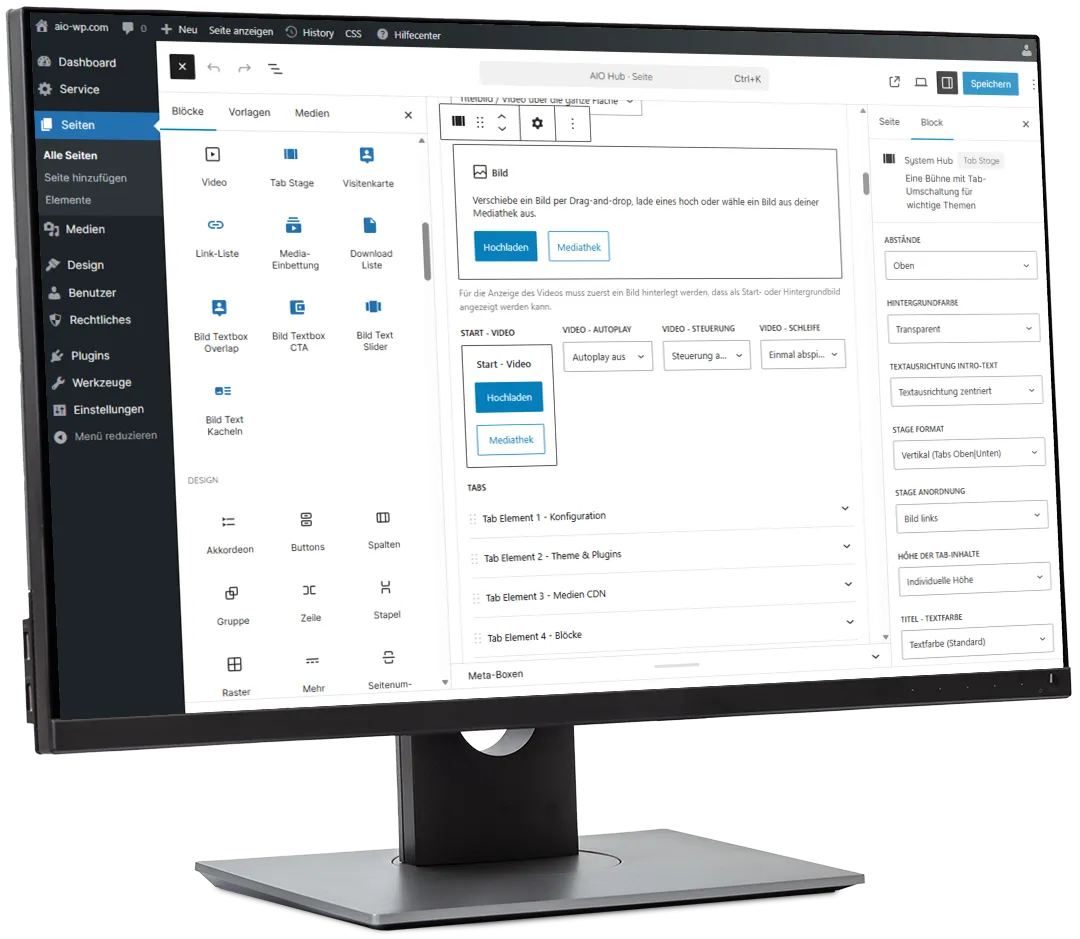 AIO System Hub - Blöcke für den Gutenberg Editor